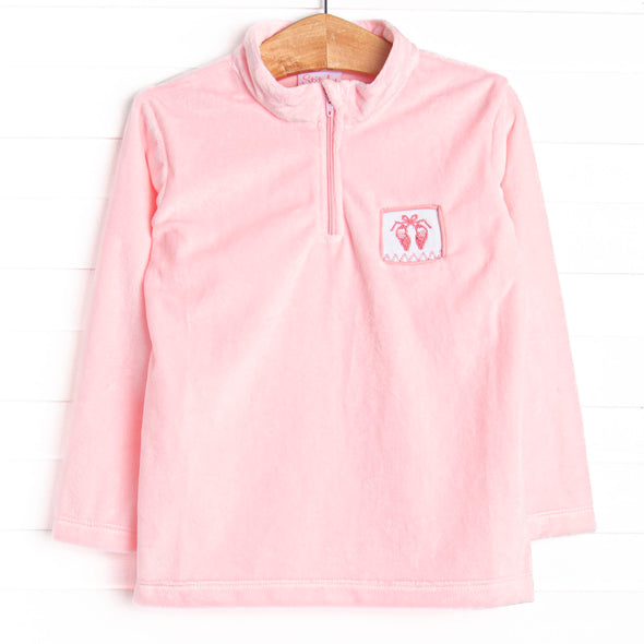 Ballet Slippers Smocked Fleece Pullover, Pink