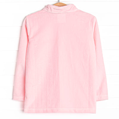 Ballet Slippers Smocked Fleece Pullover, Pink