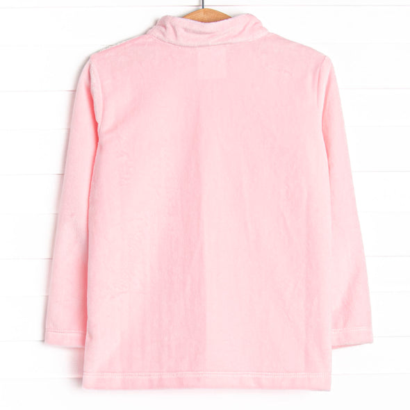 Ballet Slippers Smocked Fleece Pullover, Pink