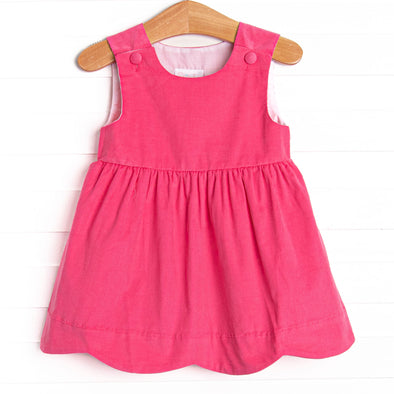 Rose Bush Beauty Corduroy Dress, Pink