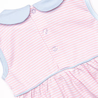 Marcella Pima Dress, Pink and Blue