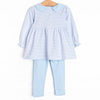Seasonal Swim Applique Legging Set, Blue