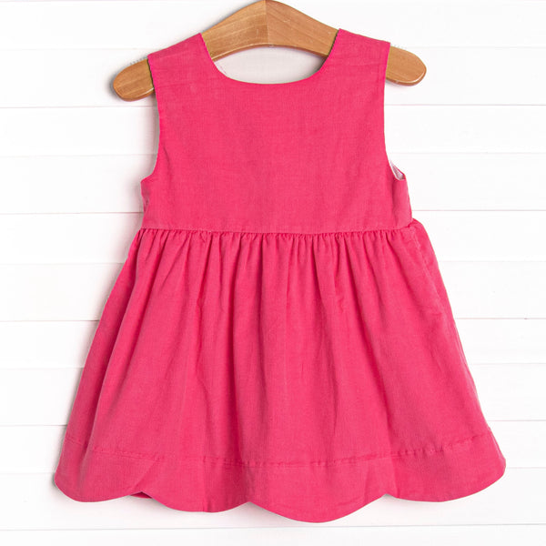 Rose Bush Beauty Corduroy Dress, Pink