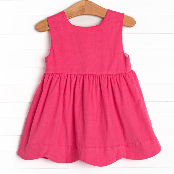 Rose Bush Beauty Corduroy Dress, Pink