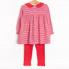 Rosey the Reindeer Applique Legging Set, Red