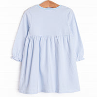 Seasonal Swim Applique Dress, Blue