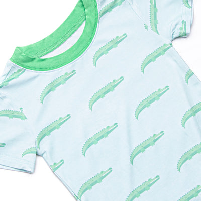 St. Augustine Bamboo Pajama Short Set, Blue