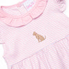 Aurora Angel Sleeve Pima Applique Bubble, Pink