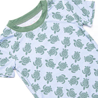 Slow Motion Shuffle Bamboo Pajama Short Set, Green