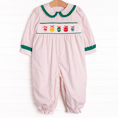 Katie Smocked Blouse - Red Bitty Dot
