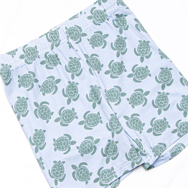 Slow Motion Shuffle Bamboo Pajama Short Set, Green