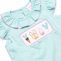 Main Street Treats Smocked Ruffle Short Set, Mint