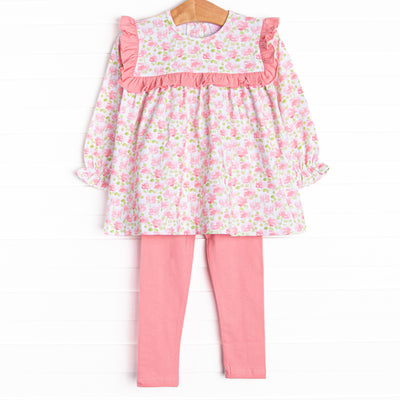 Watercolor Wishes Legging Set, Pink