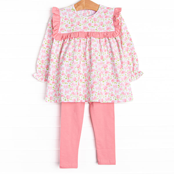 Watercolor Wishes Legging Set, Pink