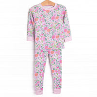 Fields of Fuchsia Bamboo Pajama Set, Purple