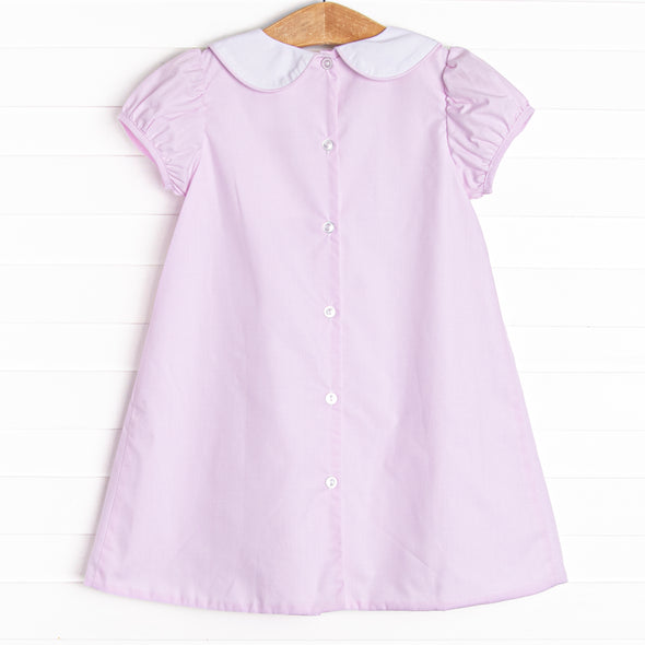 Joy to the World Embroidered Dress, Pink