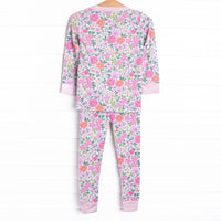 Fields of Fuchsia Bamboo Pajama Set, Purple