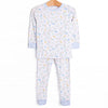 Penelope Petals Bamboo Pajama Set, Blue