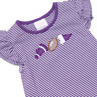 Go, Fight, Win Applique Legging Set, Purple