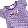 Go, Fight, Win Applique Legging Set, Purple