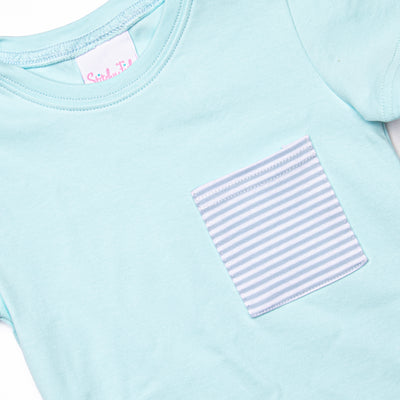I'll Be Sea-ing You Pima Short Set, Mint