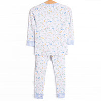 Penelope Petals Bamboo Pajama Set, Blue