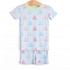 Southern Shores Bamboo Pajama Short Set, Blue