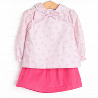 Rose Bush Beauty Skirt Set, Pink