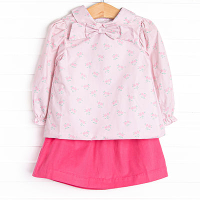 Rose Bush Beauty Skirt Set, Pink