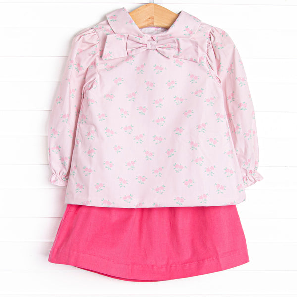 Rose Bush Beauty Skirt Set, Pink