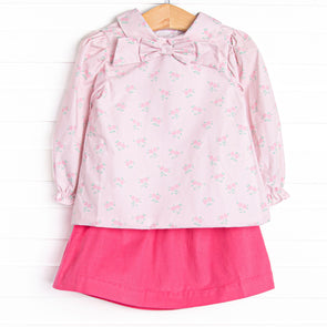 Rose Bush Beauty Skirt Set, Pink