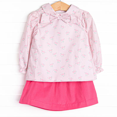 Rose Bush Beauty Skirt Set, Pink