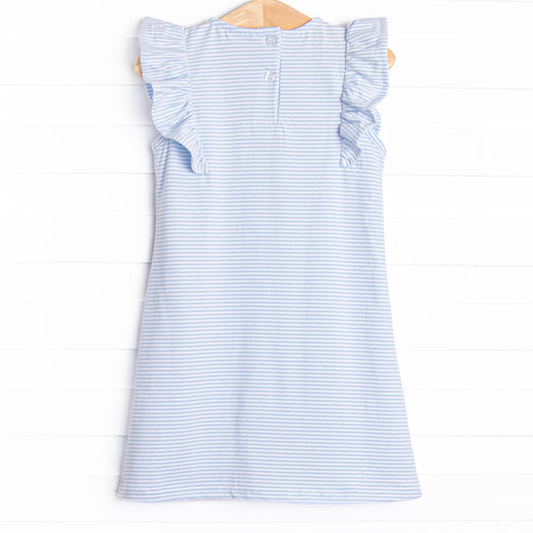 Dragonfly Days Applique Dress, Blue