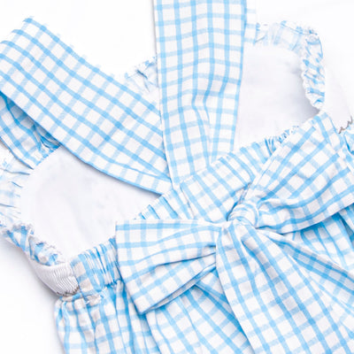 Jungle Jamboree Smocked Girl Bubble, Blue