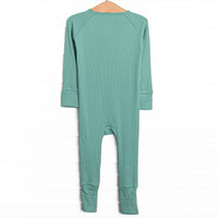 Sea Green Bamboo Zippy Pajama, Green