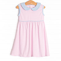 Marcella Pima Dress, Pink and Blue