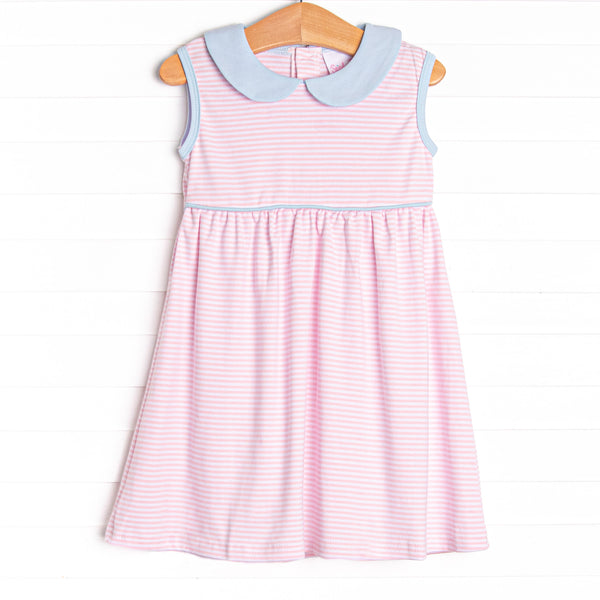 Marcella Pima Dress, Pink and Blue
