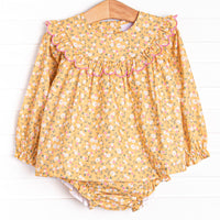 Macie Marigold Diaper Set, Yellow