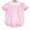 Charming Treats Smocked Bubble, Pink Gingham