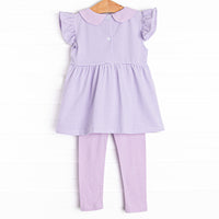 Emmaline Legging Set, Purple Stripe