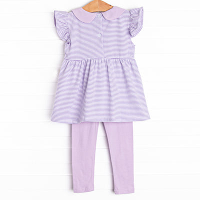 Emmaline Legging Set, Purple Stripe