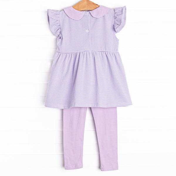 Emmaline Legging Set, Purple Stripe
