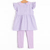Emmaline Legging Set, Purple Stripe