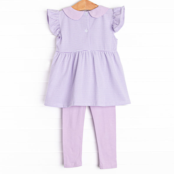 Emmaline Legging Set, Purple Stripe