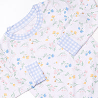 Penelope Petals Bamboo Pajama Set, Blue