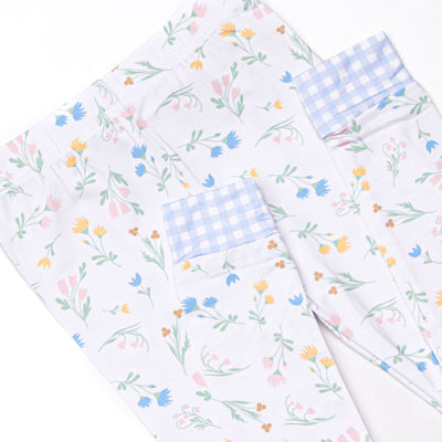 Penelope Petals Bamboo Pajama Set, Blue