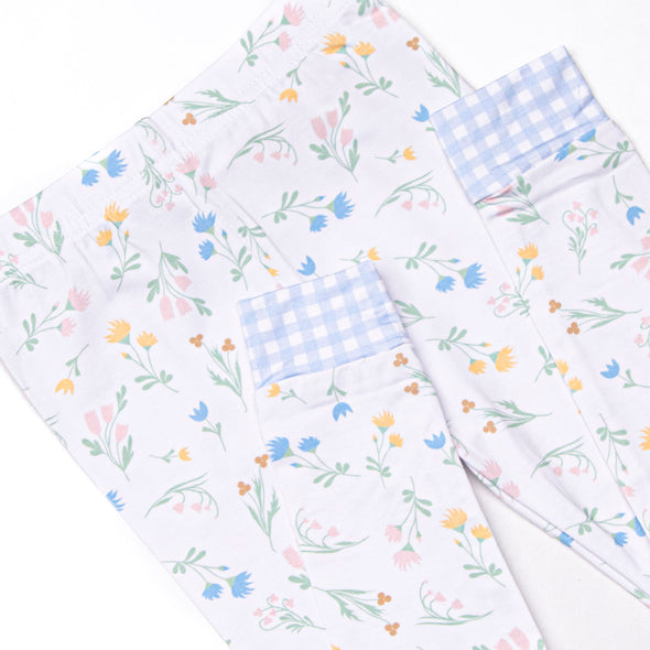 Penelope Petals Bamboo Pajama Set, Blue