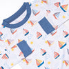 Sunset Sailing Bamboo Pajama Set, Blue