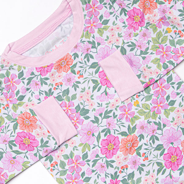 Fields of Fuchsia Bamboo Pajama Set, Purple