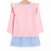 Tara Tennis Skirt Set, Pink and Blue